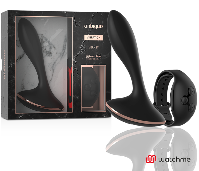 Anbiguo - Plug Anal Vibrant avec Télécommande Noir Vernet