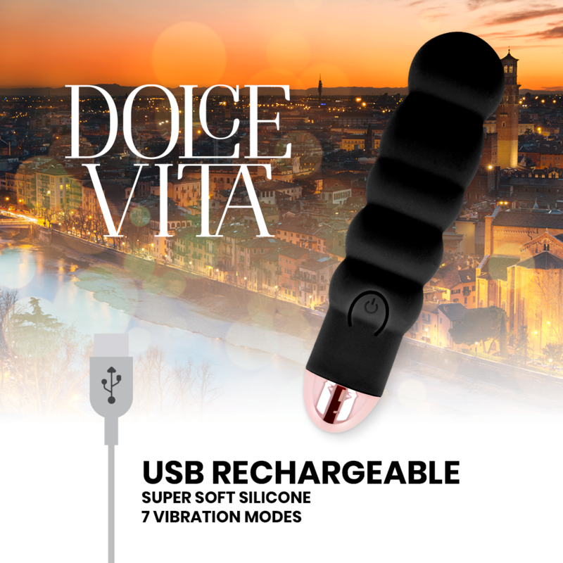 Vibromasseur Mini Dolce Vita Noir 7 Vitesses - Dolce Vita