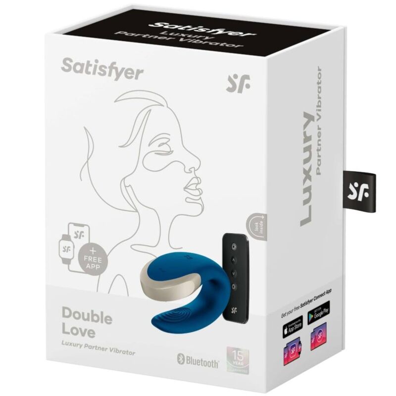 Vibromasseur Couple Double Love Connecté Bleu - Satisfyer