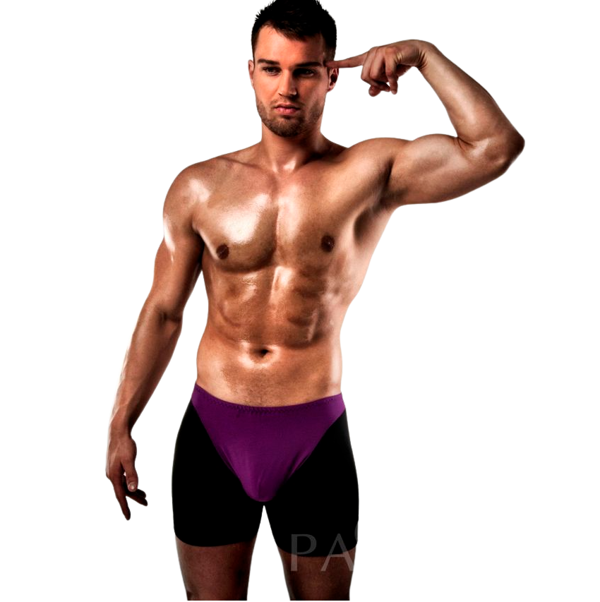 Boxer Érotique Passion 009 Lilas/Noir S/M - Passion