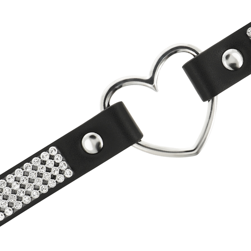 Collier BDSM Ras de Cou Cuir Végan Cœur - Coquette Chic