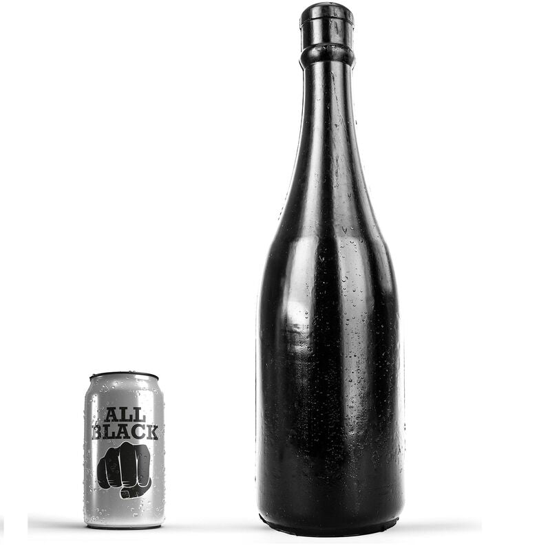 All Black – Gode fisting en forme de bouteille de champagne – 39,5 cm