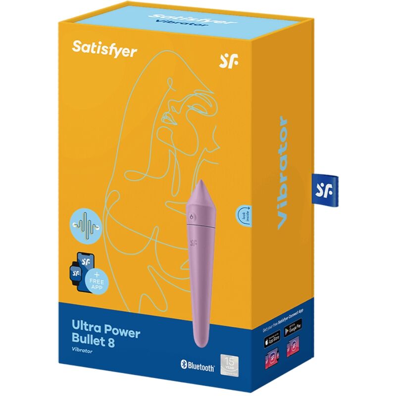 Stimulateur Bullet Connecté Ultra Power Bullet 8 Lilas - Satisfyer