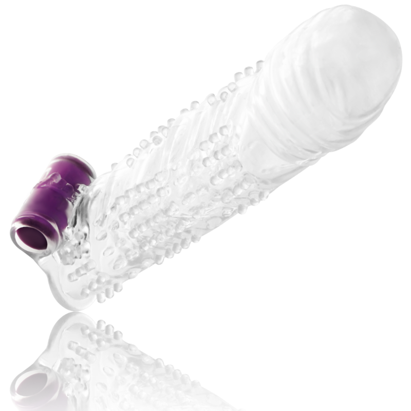 Gaine pénienne texturée avec balle vibrante - Ohmama - OHMAMA