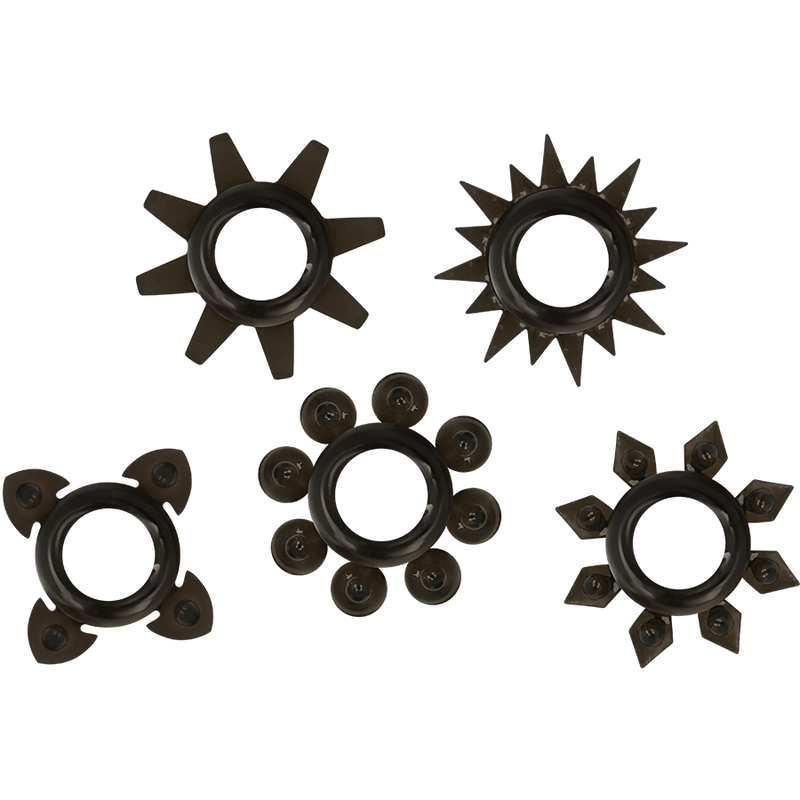 Lot de 5 anneaux péniens et testicules en silicone - Ohmama - OHMAMA