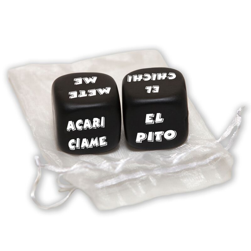 Jeu de Dés Érotiques Action et Corps Noirs 25mm - Diablo Picante