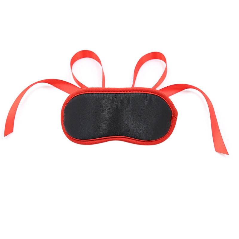 Ohmama - Masque intégral Bondage en Polyester - Noir et Rouge