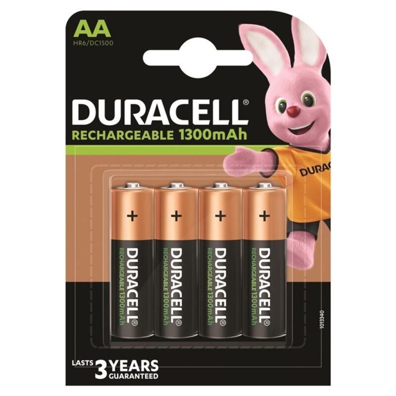 Piles rechargeables HR6 AA 1300mAh pack de 4 - Duracell - DURACELL