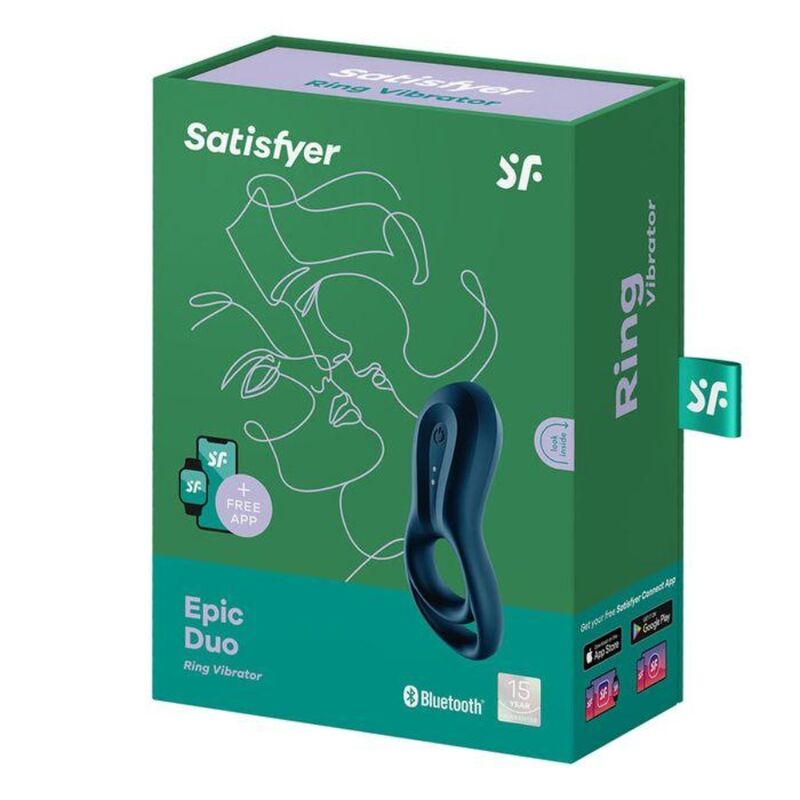 Anneau Vibrant Connecté Epic Duo Bleu - Satisfyer