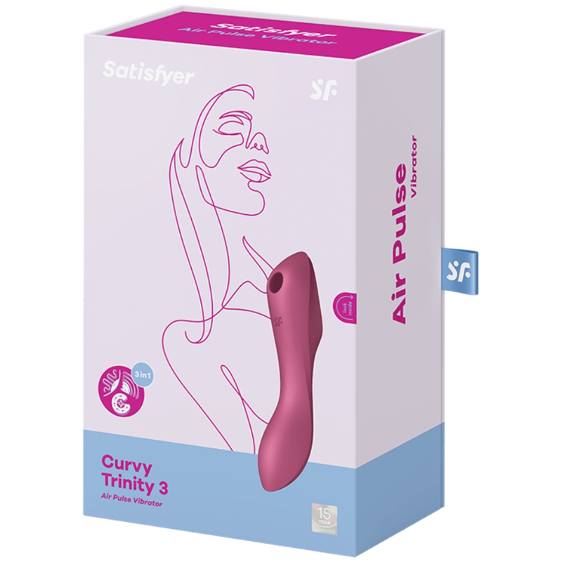Stimulateur Clitoridien Curvy Trinity 3 Rouge - Satisfyer