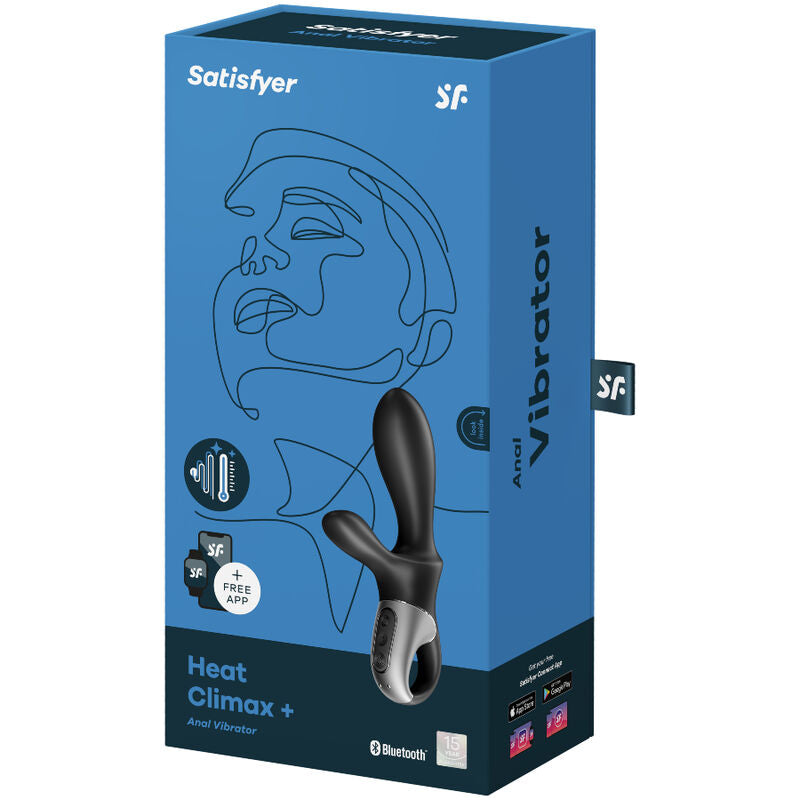 Stimulateur Prostate Heat Climax+ Connecté Noir - Satisfyer