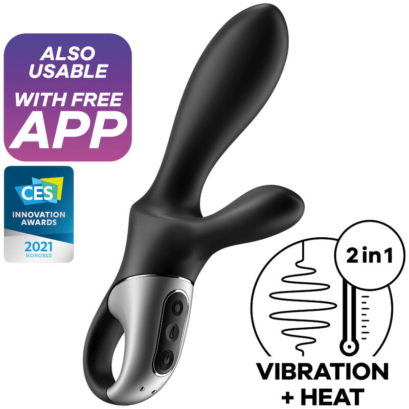 Stimulateur Prostate Heat Climax+ Connecté Noir - Satisfyer