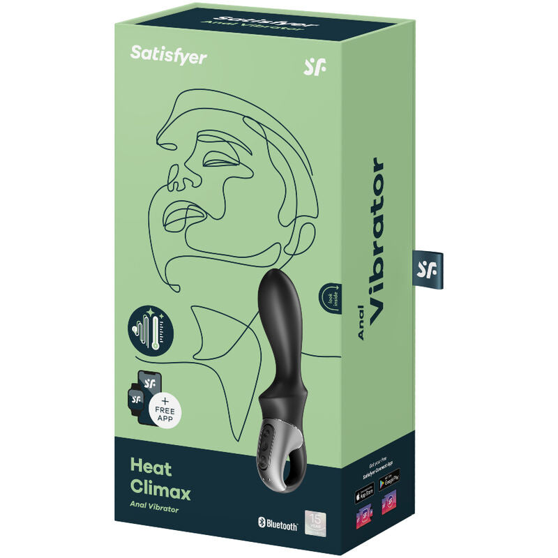Vibromasseur Anal Heat Climax Connecté Noir - Satisfyer