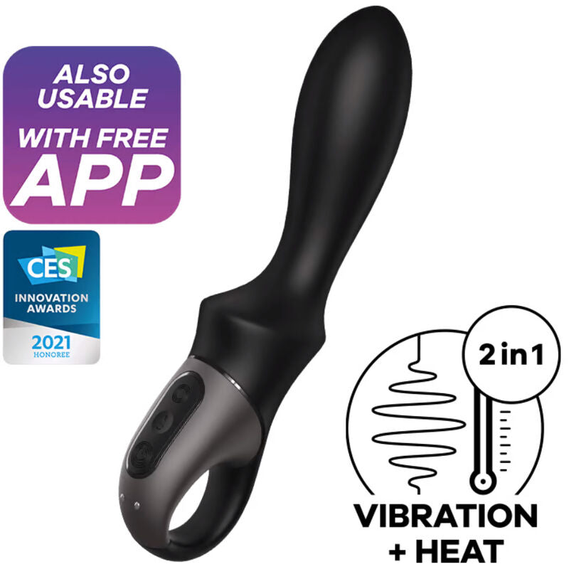 Vibromasseur Anal Heat Climax Connecté Noir - Satisfyer