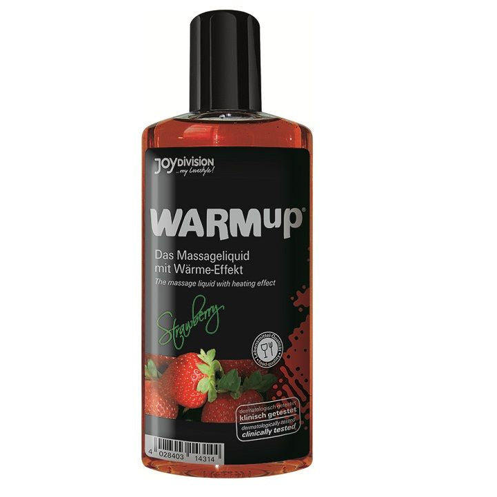 Huile Massage Chauffante WARMup Fraise 150ml - JoyDivision