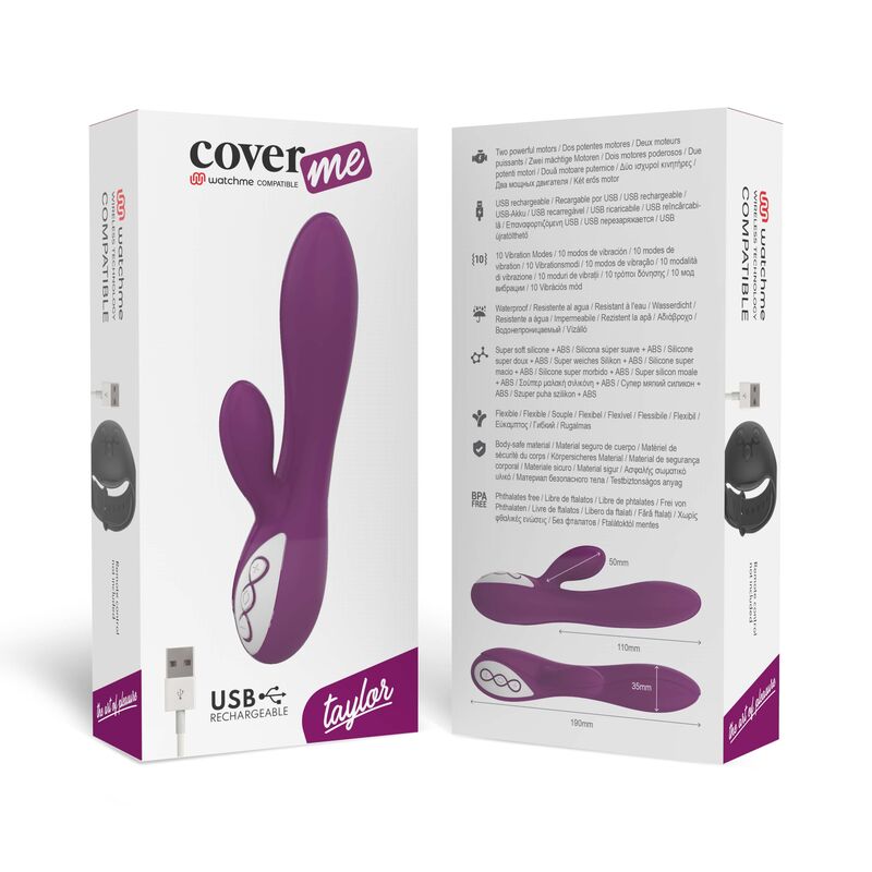 Vibromasseur Rabbit Taylor Watchme Compatible - Coverme
