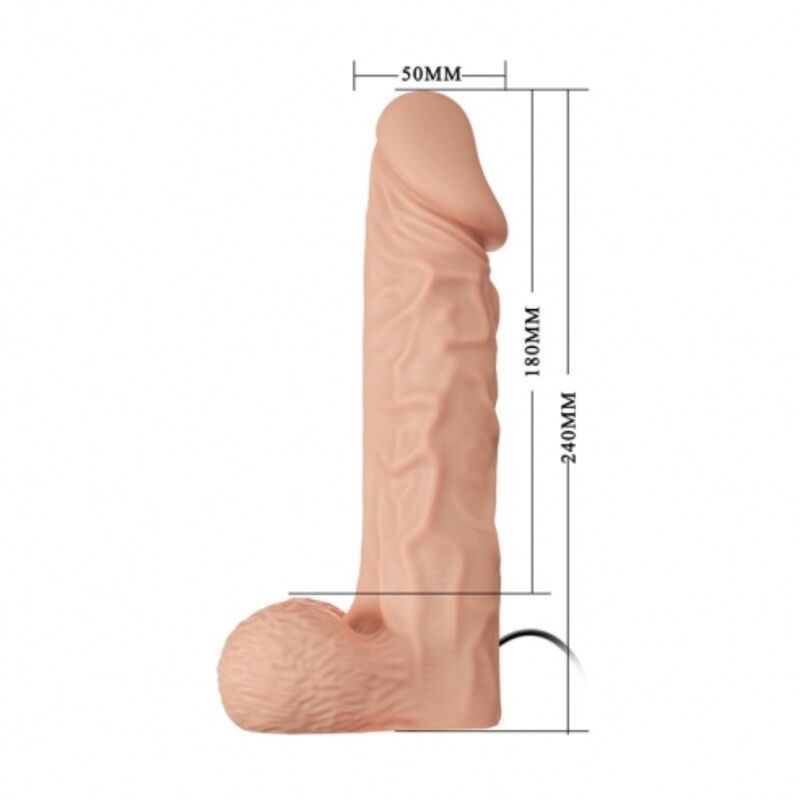 Baile - Gode Ceinture XL Réaliste et Vibrant - 24 cm