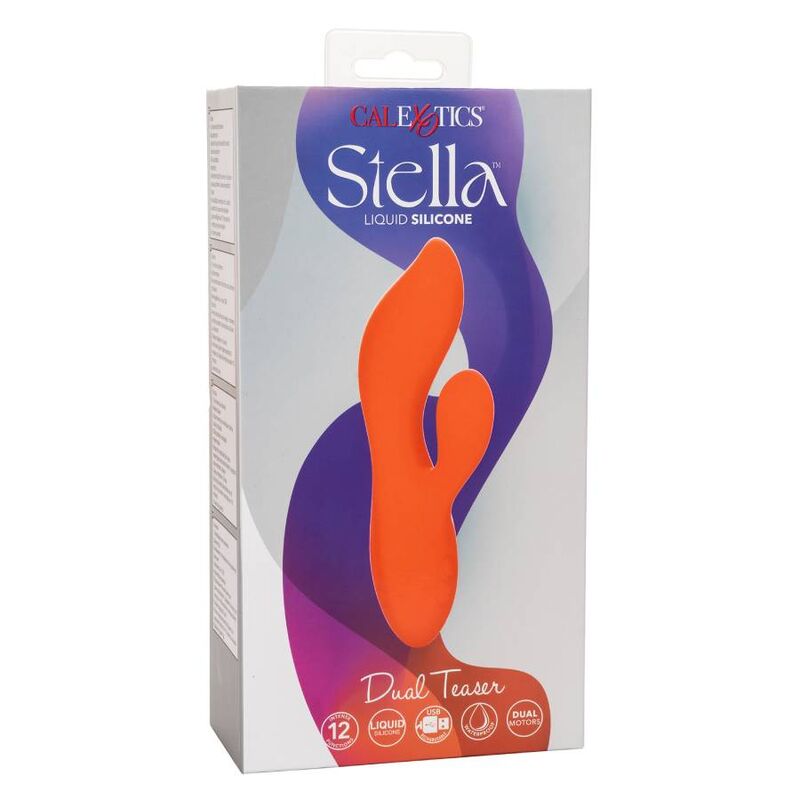 Vibromasseur Rabbit Stella Dual Teaser Orange - CalExotics