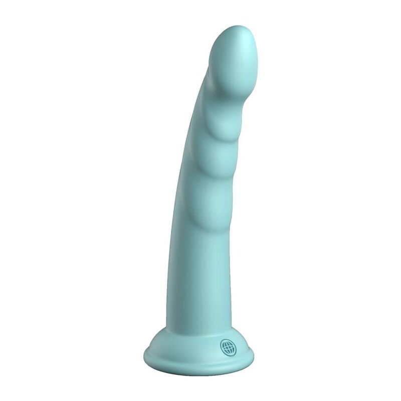 Gode Dillio Platinum Slim Seven Vert 17,78 cm - Pipedream