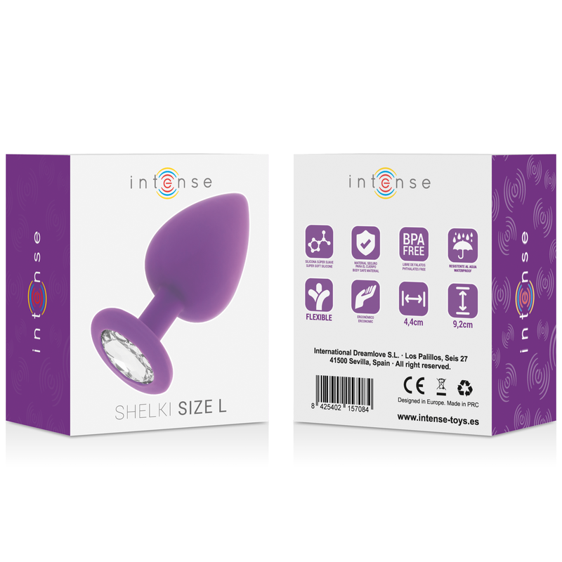 Plug Anal Intense Silicone Strass Lilas - Intense