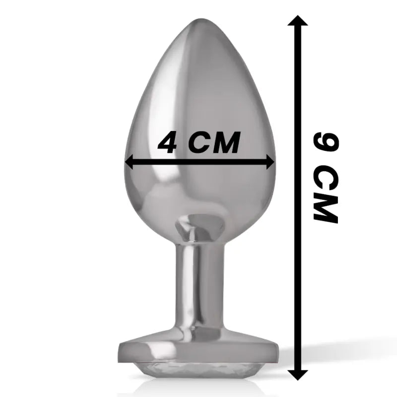 Plug Anal Métal Cristal Diamond Jewel Argent L - Intense