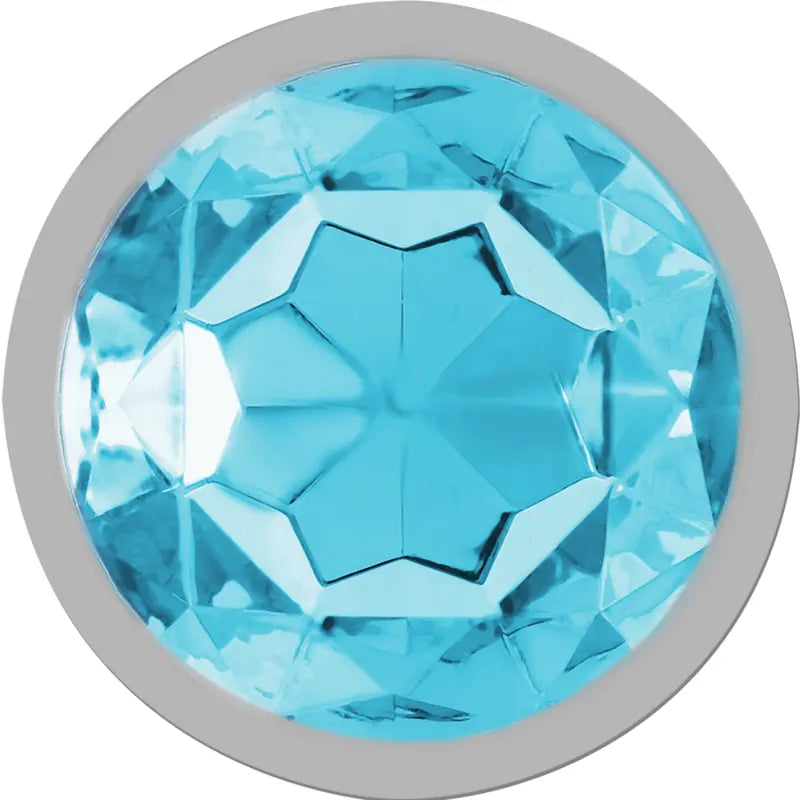 Plug Anal Métal Cristal Bleu Taille L - Intense
