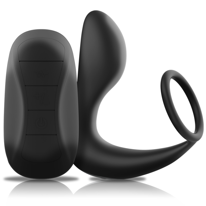Masseur Anal Vibrant Télécommandé Black&Silver Noir - Black&Silver