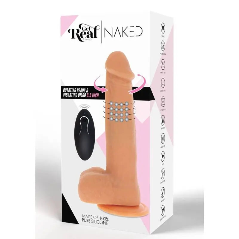Gode Réaliste Vibrant à Billes Rotatives avec Ventouse - Get Real