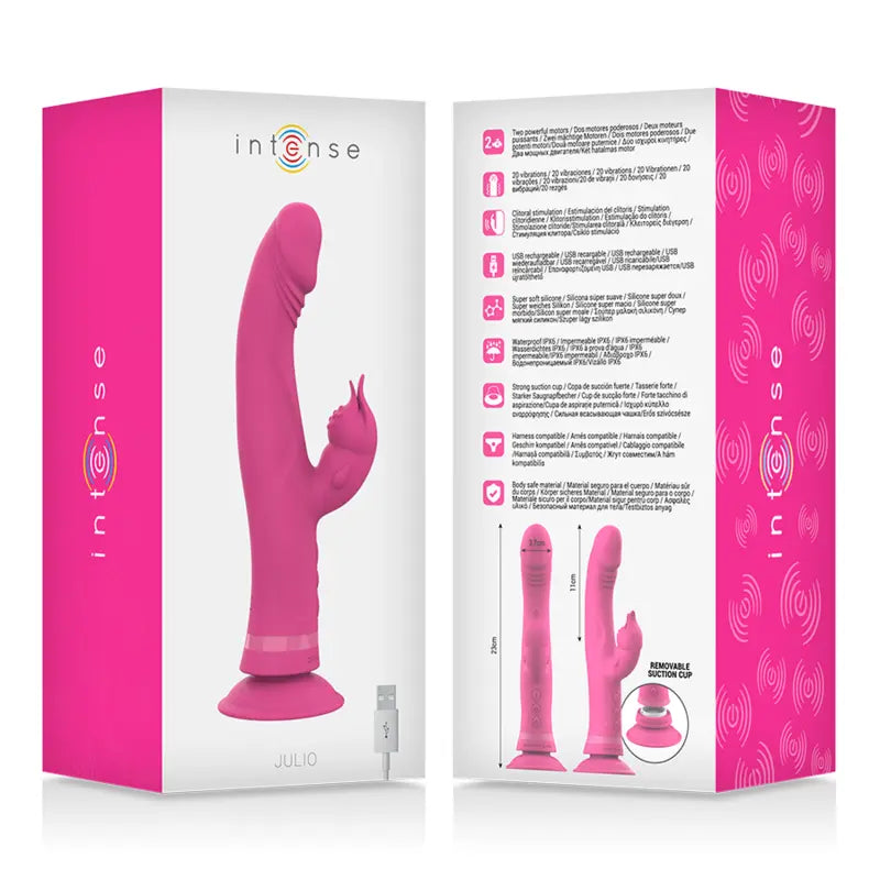 Vibromasseur Rabbit Intense Julio Rose - Intense