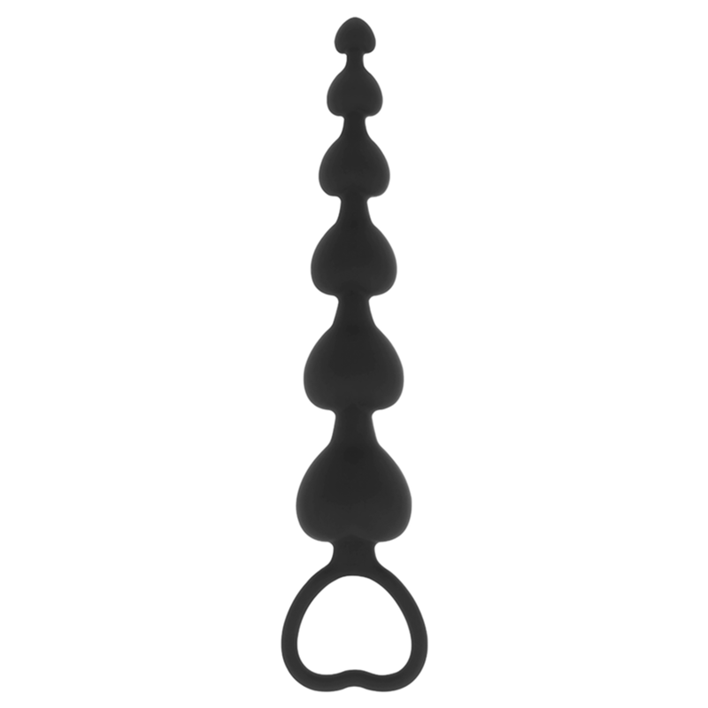 Chapelet Anal Milan Beads Mila 18 cm - Black & Silver