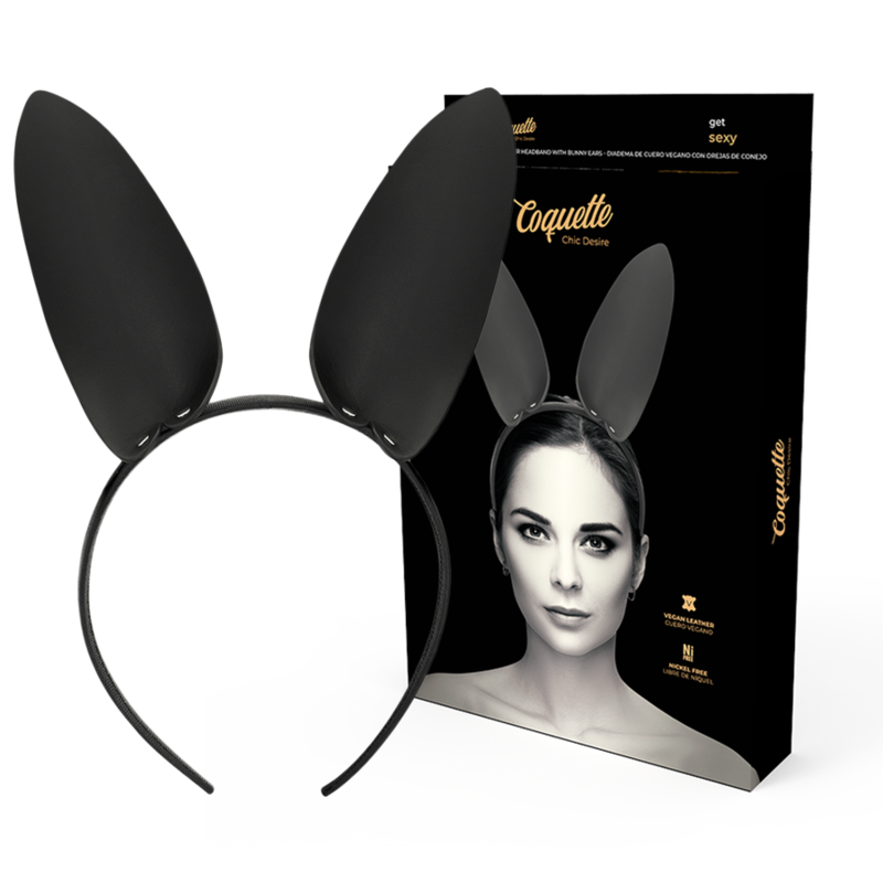 Serre-Tête Oreilles de Lapin Cuir Vegan - Coquette Chic Desire