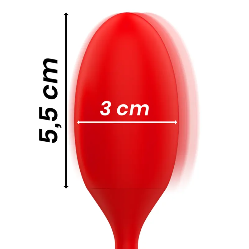 MIA - Masseur Wand avec oeuf vibrant pour double plaisir - Rouge