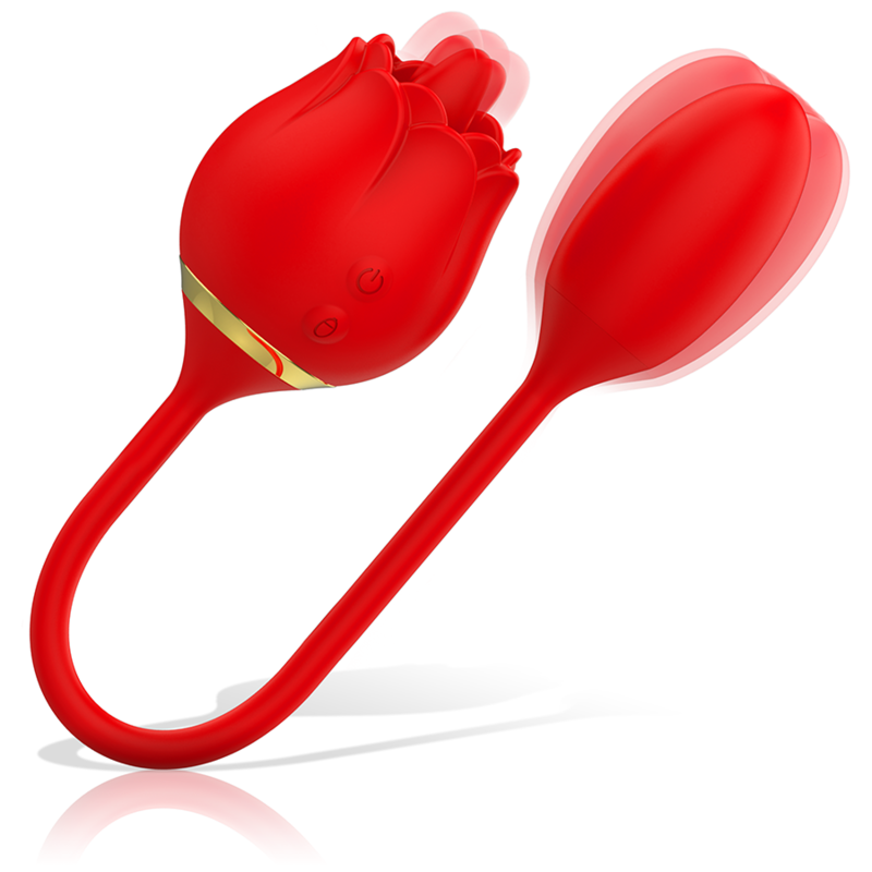 MIA - Stimulateur clitoridien avec oeuf vibrant pour double plaisir - Rouge