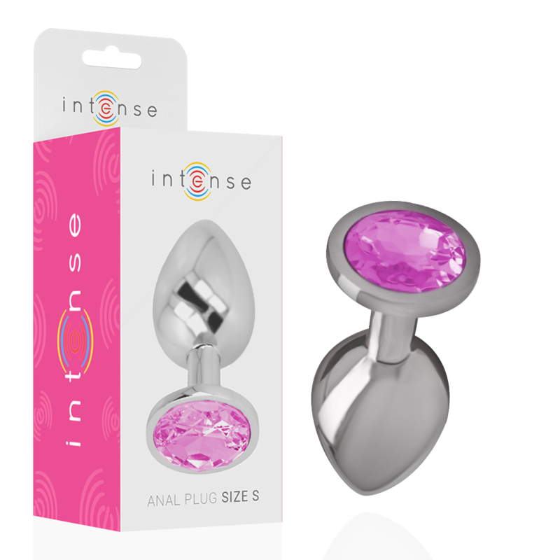 Plug Anal Intense Métal Cristal Rose Taille S - Intense