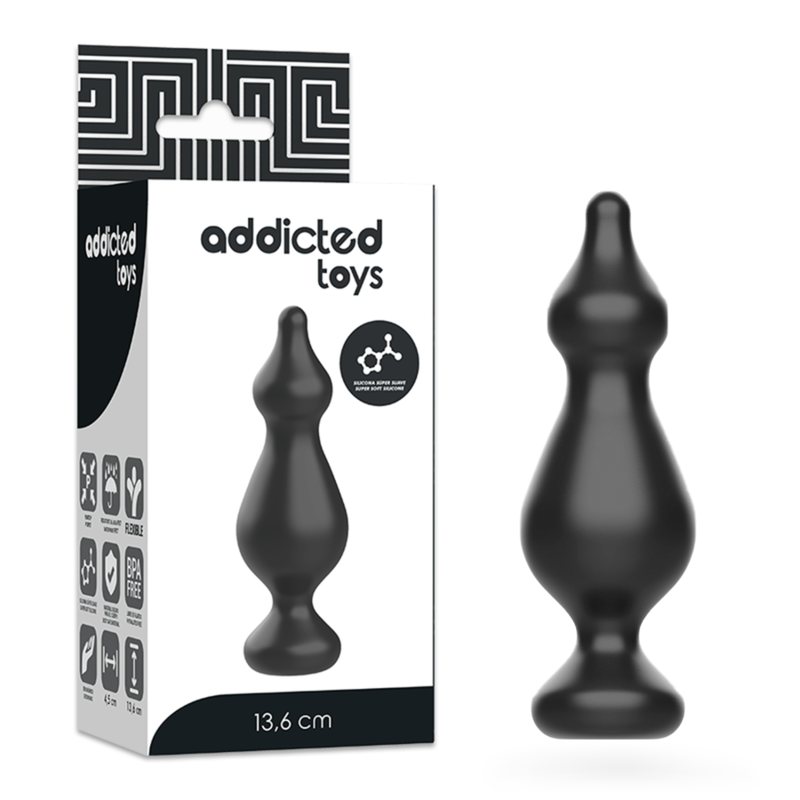 Plug Anal d'Entraînement 13,6 cm Noir - Addicted Toys