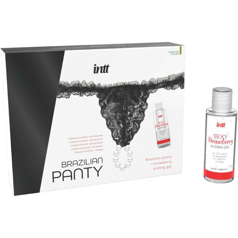 String Brésilienne Perles Brazilian Panty Noir - Intt