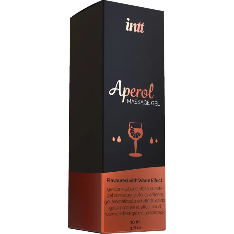 Gel de Massage Embrassable Chauffant Saveur Apérol 30ml - Intt