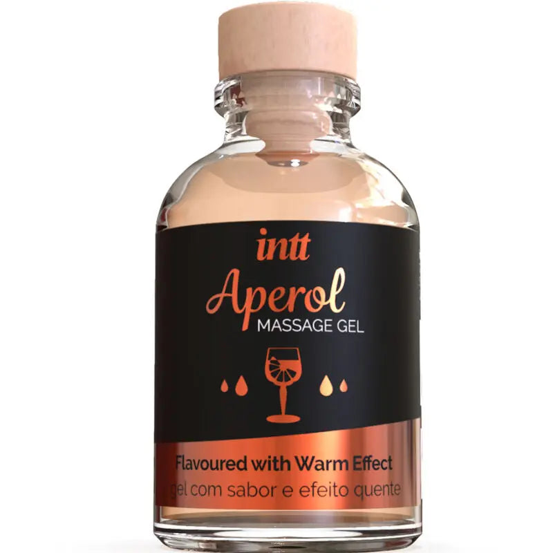 Gel de Massage Embrassable Chauffant Saveur Apérol 30ml - Intt