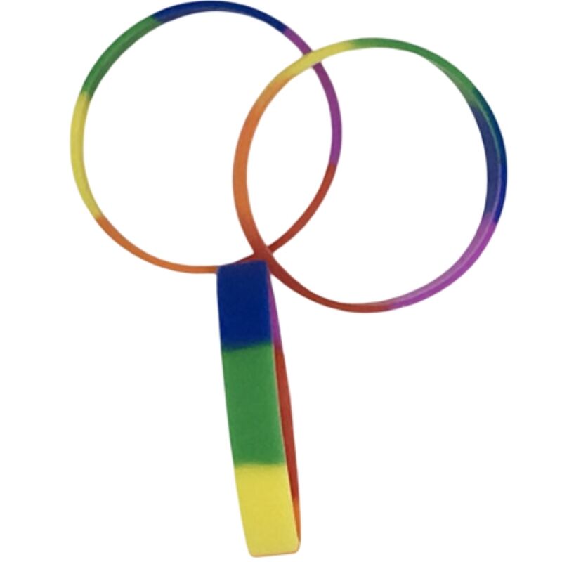 Bracelet en silicone drapeau LGBT Pride arc-en-ciel - Diablo Picante - PRIDE