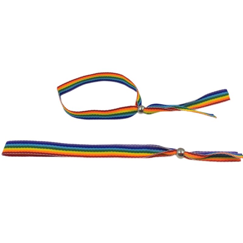Bracelet boule en argent drapeau arc-en-ciel LGBT Pride - Diablo Picante - PRIDE