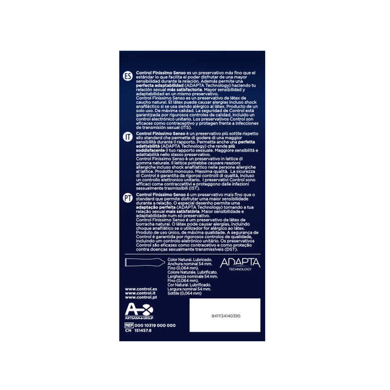 Préservatifs Control Adapta Senso Boîte 24 - Control - CONTROL CONDOMS