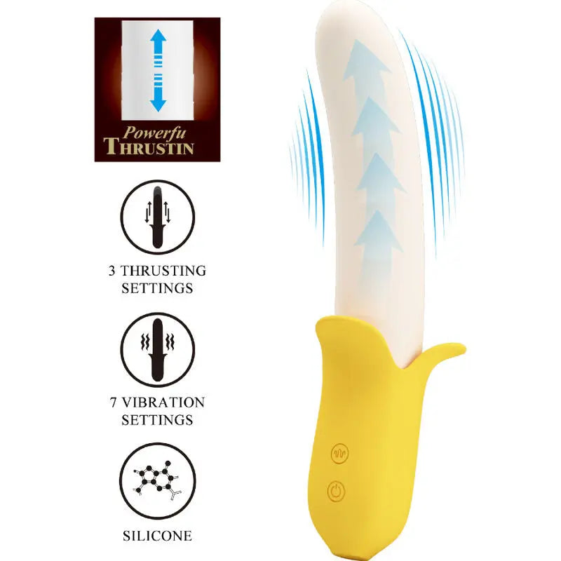 Vibromasseur Banana Geek Super Power Noir - Pretty Love - PRETTY LOVE