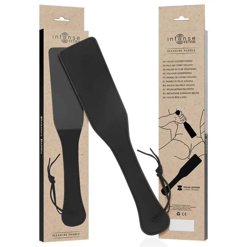 Paddle BDSM Intense Noir en Cuir Végan - Intense Fetish
