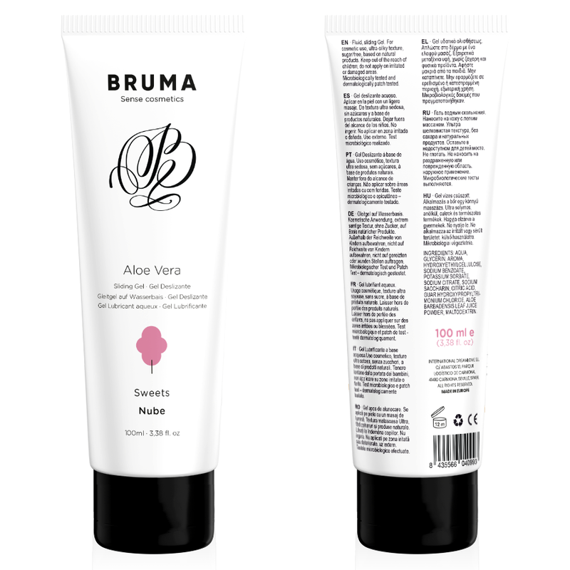 Gel Lubrifiant Glissant Aloe Vera Saveur Bonbons 100ml - Bruma