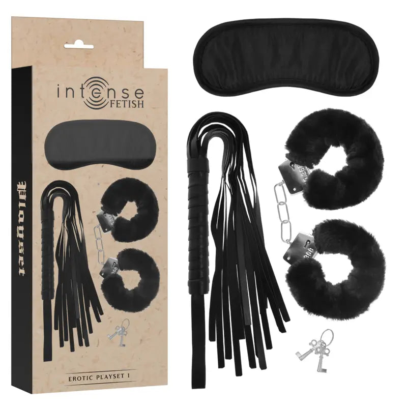 Kit BDSM Intense Fetish Playset 1 Cuir Végétalien - Intense