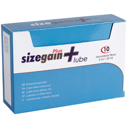 500Cosmetics - 10 Monodoses de Lubrifiant Eau Effet Froid Sizegain