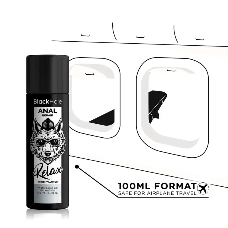 Black Hole - Lubrifiant Dilatateur Relax Réparation Anal à Base d’Eau - 100 ml