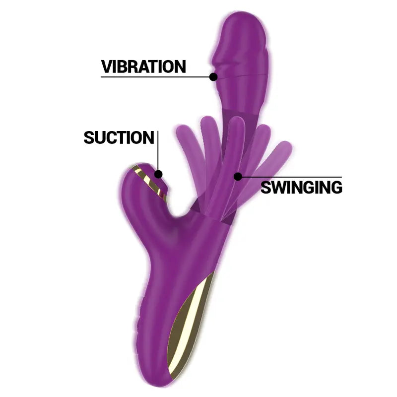 Vibromasseur Rabbit Ateneo Multifonction Violet - Intense