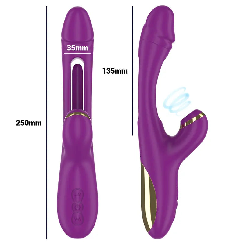 Vibromasseur Rabbit Ateneo Multifonction Violet - Intense