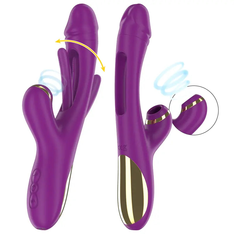 Vibromasseur Rabbit Ateneo Multifonction Violet - Intense